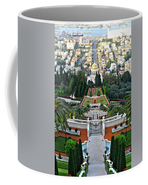 Haifa Coffee Mug featuring the photograph Bahai Gardens 3 - Haifa, Israel by Richard Krebs