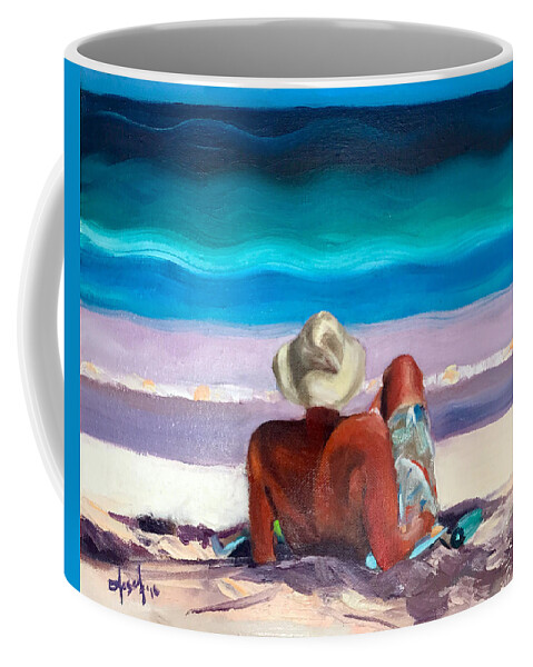 Abaco Coffee Mug featuring the painting Bahamas Chillin by Josef Kelly