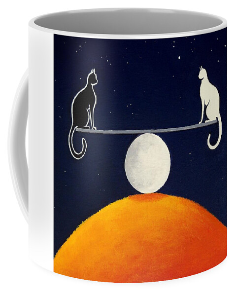Balance Coffee Mug featuring the painting Balance With Me by Debbie Criswell