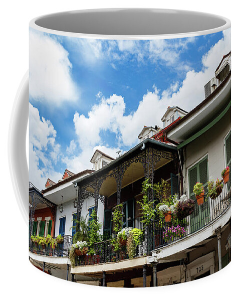Bourbon Street Coffee Mug featuring the photograph Balconies of New Orleans by Raul Rodriguez
