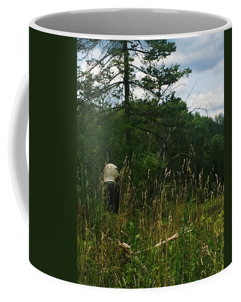 Bald Eagle Statue Coffee Mug featuring the photograph Bald Eagle Standing Guard by Ellen Levinson