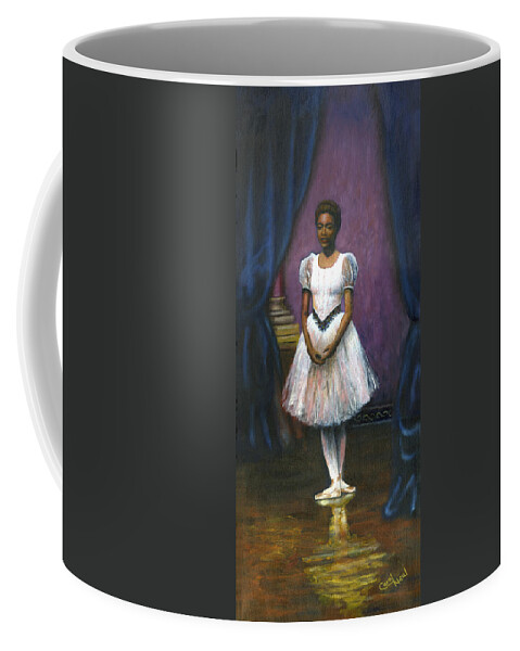 Girl Coffee Mug featuring the painting The Ballerina by Carol Neal-Chicago