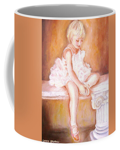 Ballerina Coffee Mug featuring the painting Ballerina by Carole Spandau