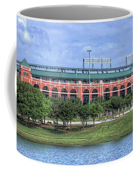 Texas Rangers Coffee Mug featuring the photograph Ballpark in Arlington now Globe Life Park by Robert Bellomy