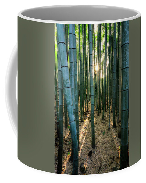 Arashiyama Coffee Mug featuring the photograph Bamboo forest at Arashiyama by Craig Szymanski