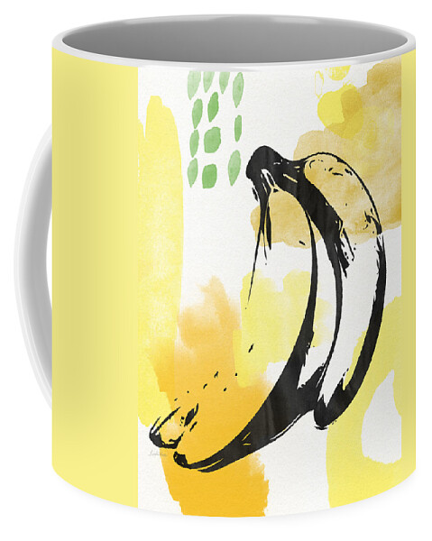 Bananas Coffee Mug featuring the painting Bananas- Art by Linda Woods by Linda Woods