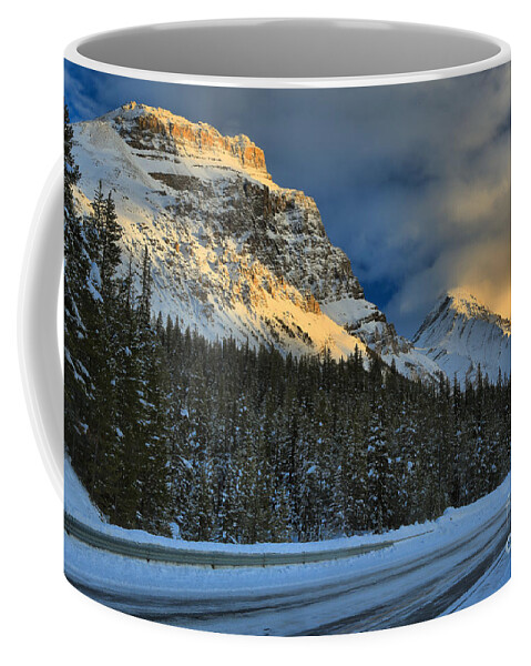 Banff Coffee Mug featuring the photograph Banff Evening Glow by Adam Jewell