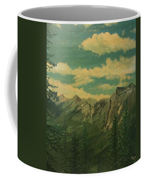Banff Coffee Mug featuring the painting Banff by Terry Frederick