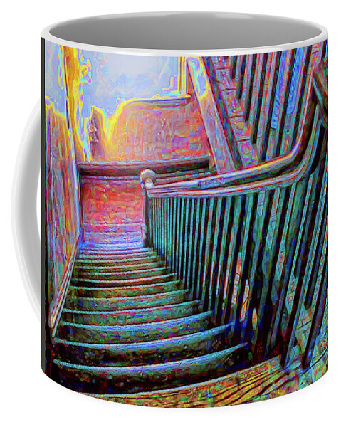 Stairs Coffee Mug featuring the photograph Bannister by David Luebbert