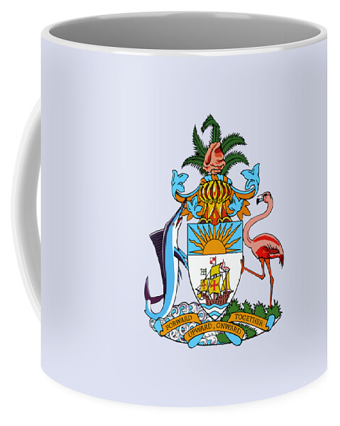 Barbados Coffee Mug featuring the drawing Barbados Coat of Arms by Movie Poster Prints