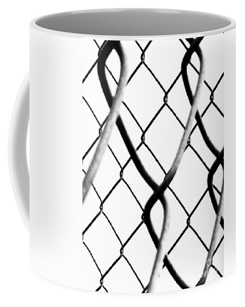 Abstract Coffee Mug featuring the photograph Barbed Wire by Fei A
