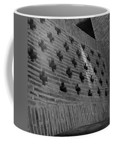 Barcelona Coffee Mug featuring the photograph Barcelona Brick Wall by Toby McGuire