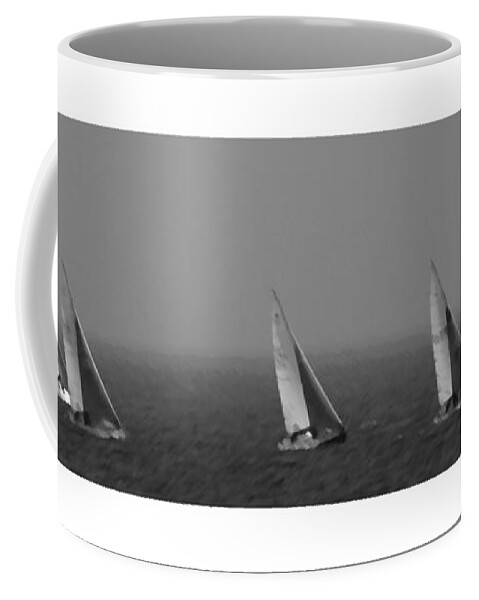  Coffee Mug featuring the photograph Barcelona Sailors by R Thomas Berner