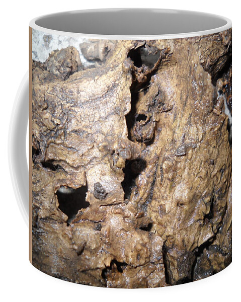 Bark Of Stem-root Coffee Mug featuring the mixed media Bark-vision on Abstraction Theme by Basant Soni