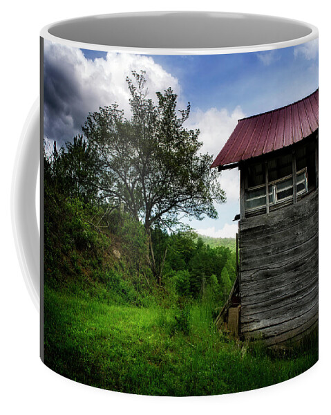 Barn Coffee Mug featuring the photograph Barn After Rain by Greg and Chrystal Mimbs