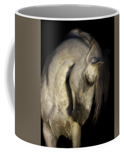 Russian Artists New Wave Coffee Mug featuring the photograph Baroque Horse Portrait by Ekaterina Druz