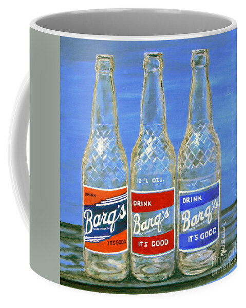 Barq's Root Beer Coffee Mug featuring the painting Barq's Trifecta by JoAnn Wheeler