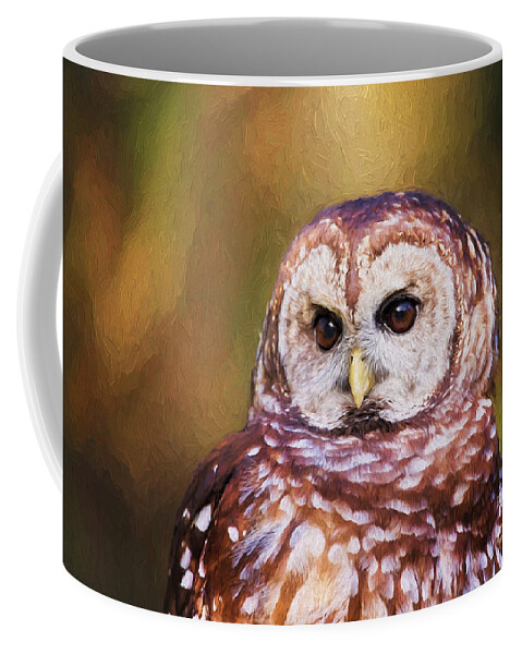 Nature Coffee Mug featuring the photograph Barred Owl Portrait by Sharon McConnell