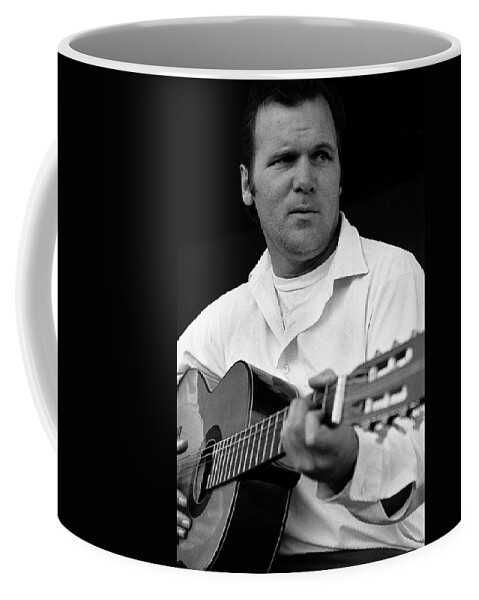 Barry Sadler With Guitar 3 Tucson Arizona 1971 Coffee Mug featuring the photograph Barry Sadler with guitar 3 Tucson Arizona 1971 by David Lee Guss