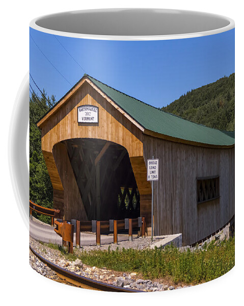 Bartonsville Covered Bridge Coffee Mug featuring the photograph Bartonsville Covered Bridge by Scenic Vermont Photography