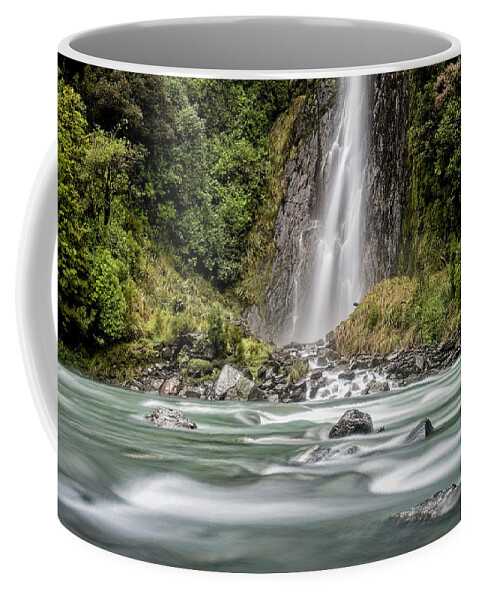 Waterfall Coffee Mug featuring the photograph Base of the Falls by Catherine Reading
