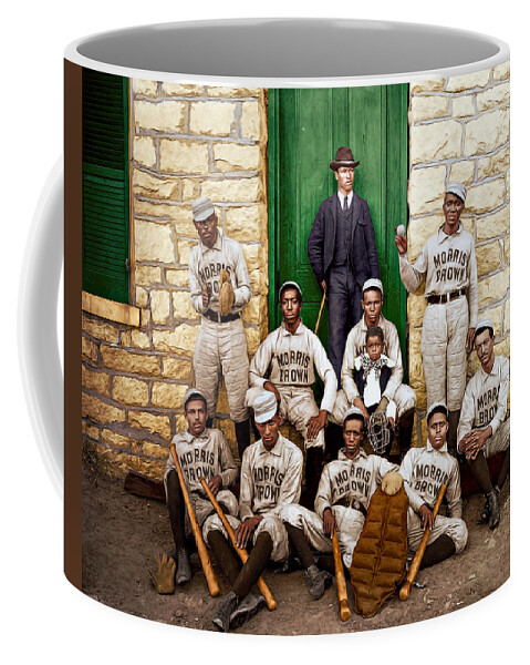 Baseball Coffee Mug featuring the photograph Baseball Players by Maria Coulson