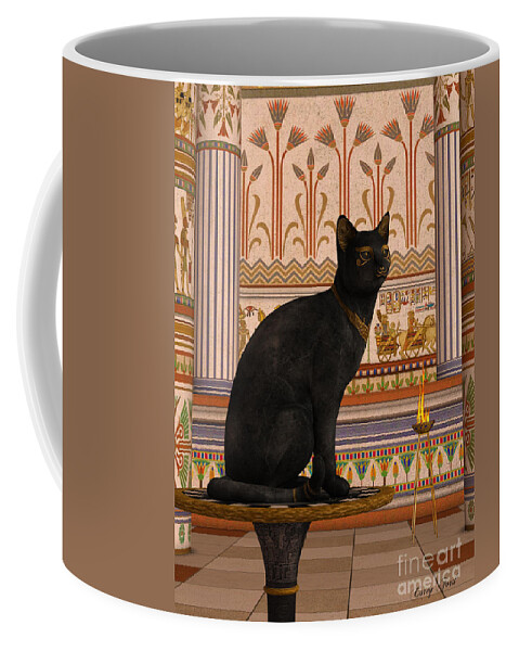Bast Coffee Mug featuring the painting Bast by Corey Ford