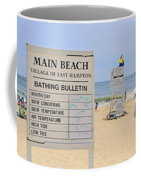 Bathing Bulletin Coffee Mug featuring the photograph Bathing Bulletin by Keith Armstrong