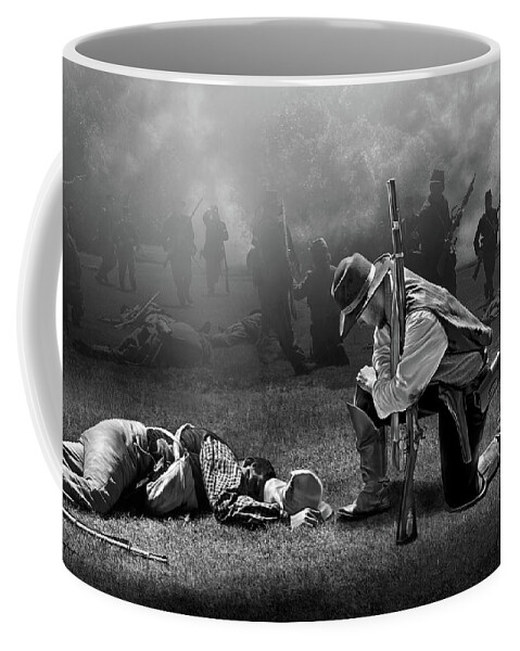 Battlefield Coffee Mug featuring the digital art Battlefield by Thanh Thuy Nguyen
