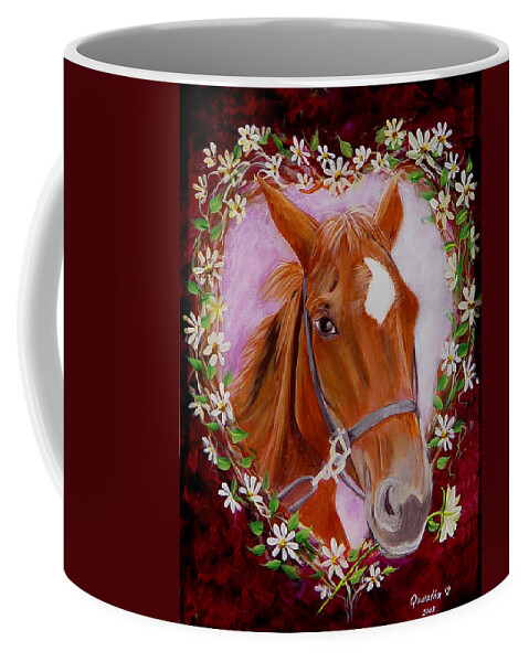 Horse Coffee Mug featuring the painting Batuque by Quwatha Valentine