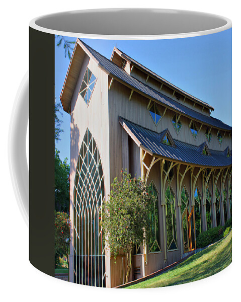 Baughman Coffee Mug featuring the photograph Baughman Meditation Center - Outside by Farol Tomson