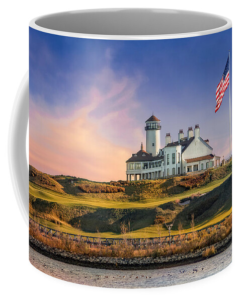 American Flag Coffee Mug featuring the photograph Bayonne Golf Club by Susan Candelario