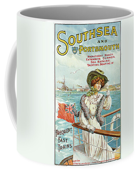 Southsea And Portsmouth Coffee Mug featuring the photograph Southsea and Portsmouth #1 by John Hutton Walker
