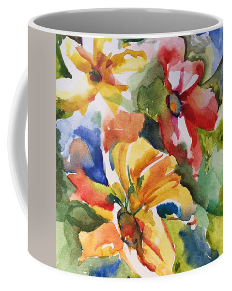 Watercolor Coffee Mug featuring the painting Be a Wildflower by Bonny Butler
