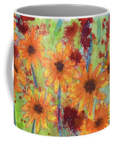  Coffee Mug featuring the painting Be Brave Enough To Bloom by Barrie Stark