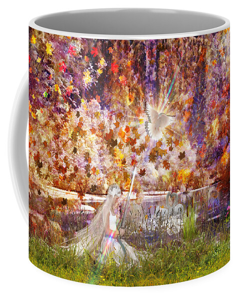 Be Still And Know Coffee Mug featuring the digital art Be still and know by Dolores Develde