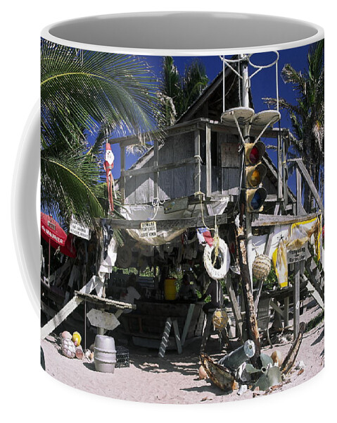 Eclectic Decorations Coffee Mug featuring the photograph Beach Bar by Sally Weigand