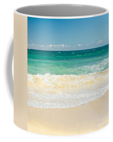 Beach Coffee Mug featuring the photograph Beach Blue by Sharon Mau