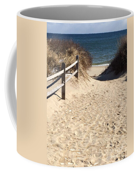 Beach Path Coffee Mug featuring the photograph Beach Path by Jim Gillen