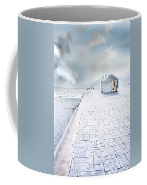 Mexico Beach Coffee Mug featuring the photograph Beach Pier by David Chasey