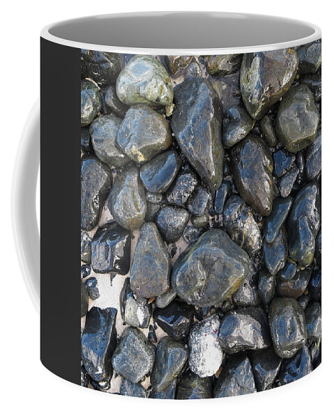 Beach Coffee Mug featuring the photograph Beach Stones by Eric Glaser