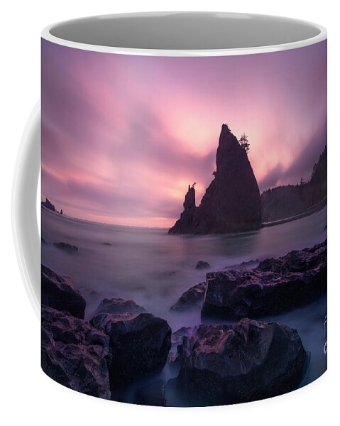 Oregon Coffee Mug featuring the photograph Beach Stacks 1 by Timothy Hacker