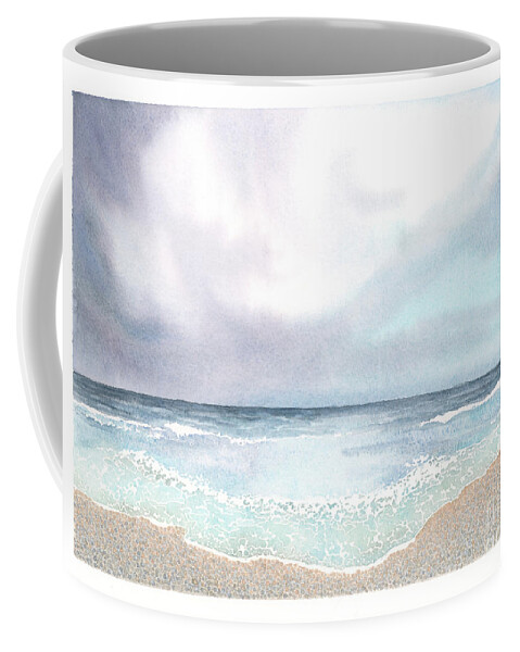 Florida Coffee Mug featuring the painting Beach Storm by Hilda Wagner