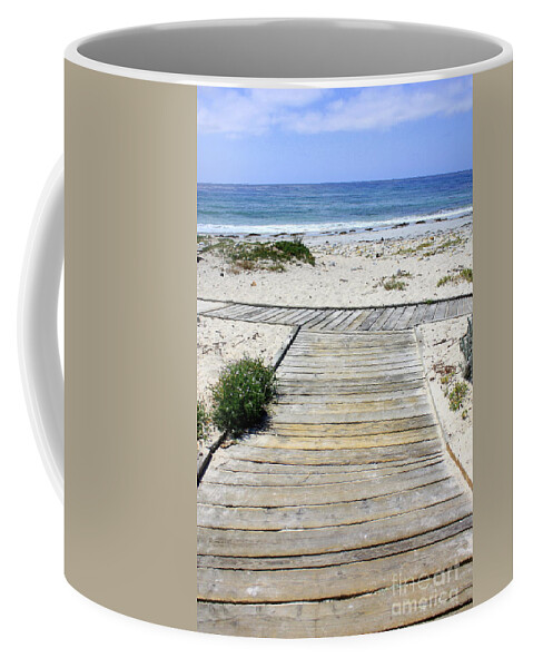 Ocean Coffee Mug featuring the photograph Beach Walk by Carol Groenen