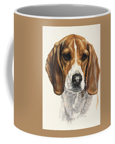 Dog Coffee Mug featuring the painting Beagle in Watercolor by Barbara Keith