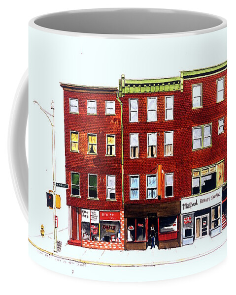 Wilmington De Coffee Mug featuring the painting Bean Pies by William Renzulli
