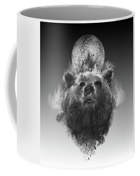 Bear Coffee Mug featuring the digital art Bear by Bekim M