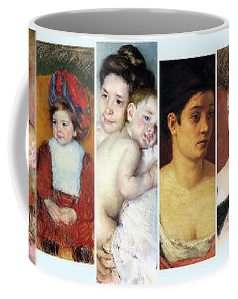 Mary Stevenson Cassatt Coffee Mug featuring the digital art Beautiful Faces by David Bridburg