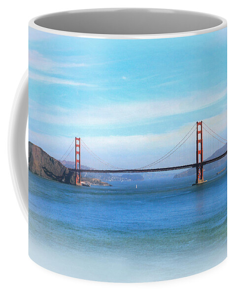 Beautiful Morning At The Golden Gate Coffee Mug featuring the photograph Beautiful Morning at the Golden Gate by Bonnie Follett