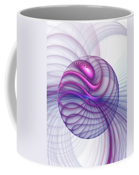 Abstract Coffee Mug featuring the digital art Beautiful Movements Fractal Art by Gabiw Art